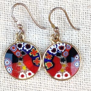 Murano Multicolor Millefiori Earrings